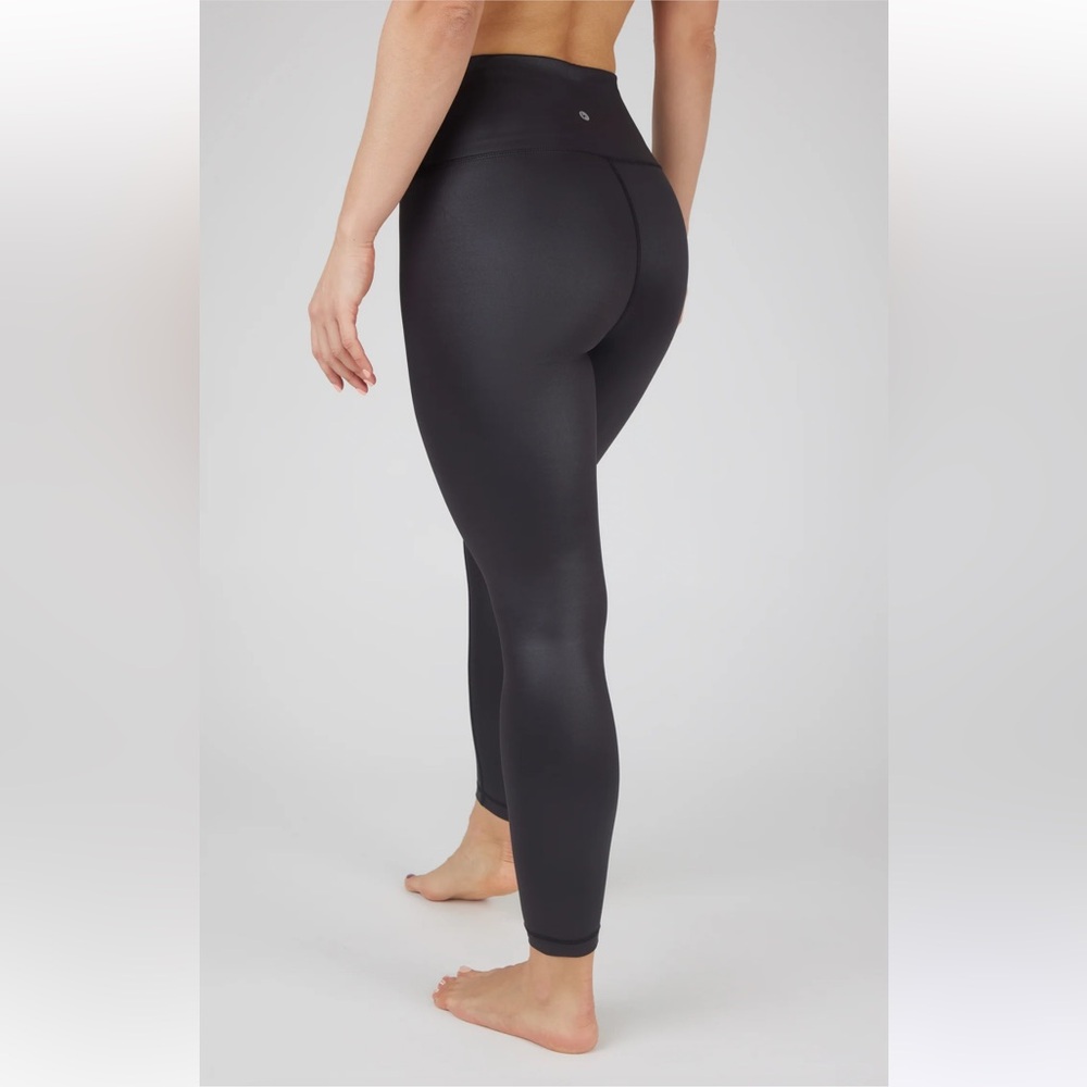 90 Degree by Reflex Women’s Faux Leather High Waist Cire Ankle Leggings Size M
